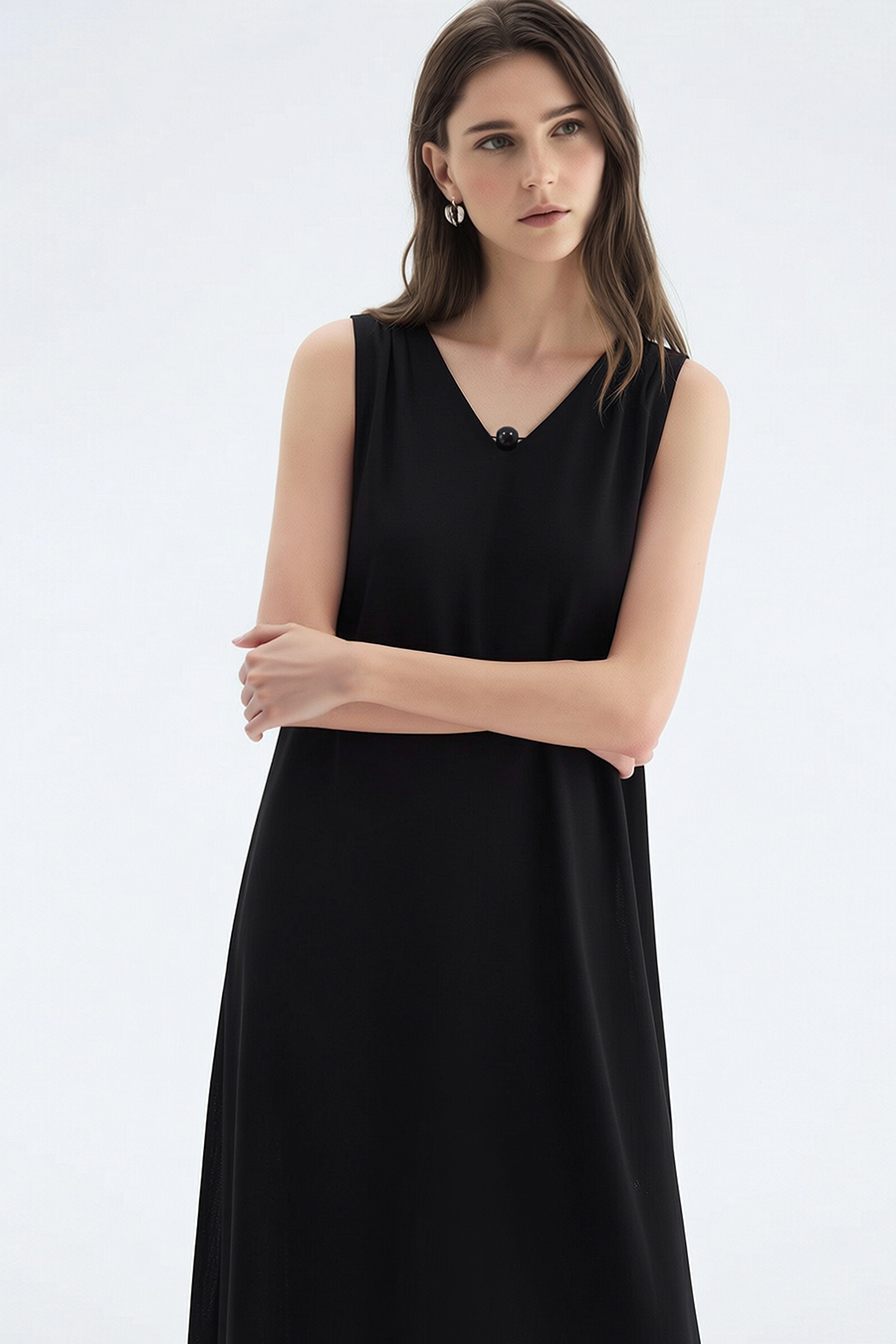 Beaded V-Neck Dress