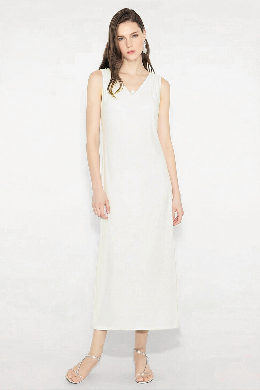Beaded V-Neck Dress