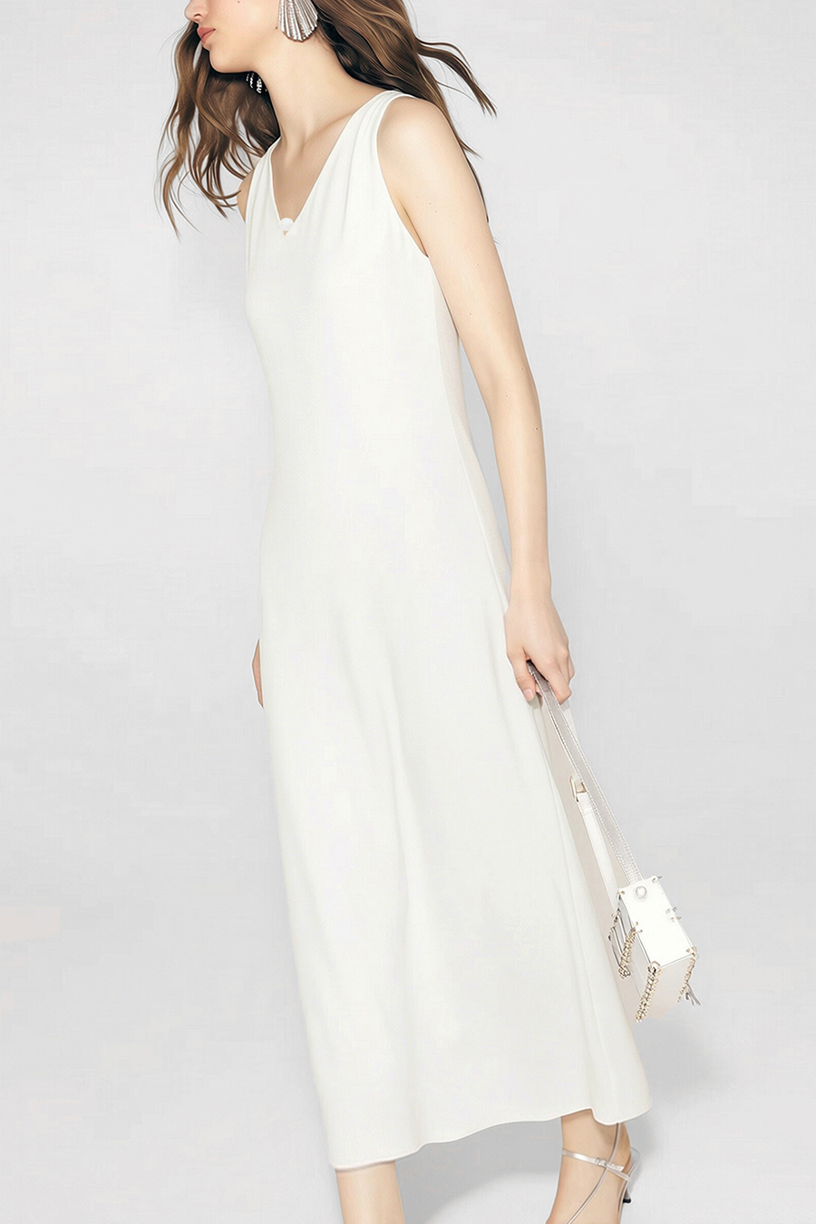 Beaded V-Neck Dress