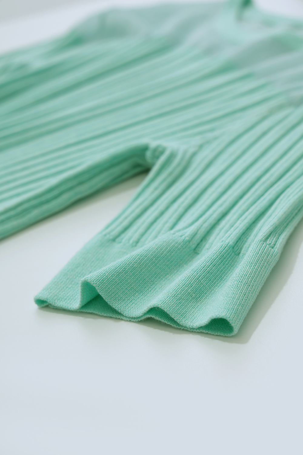 Sheer Silk Spliced Knit Sweater