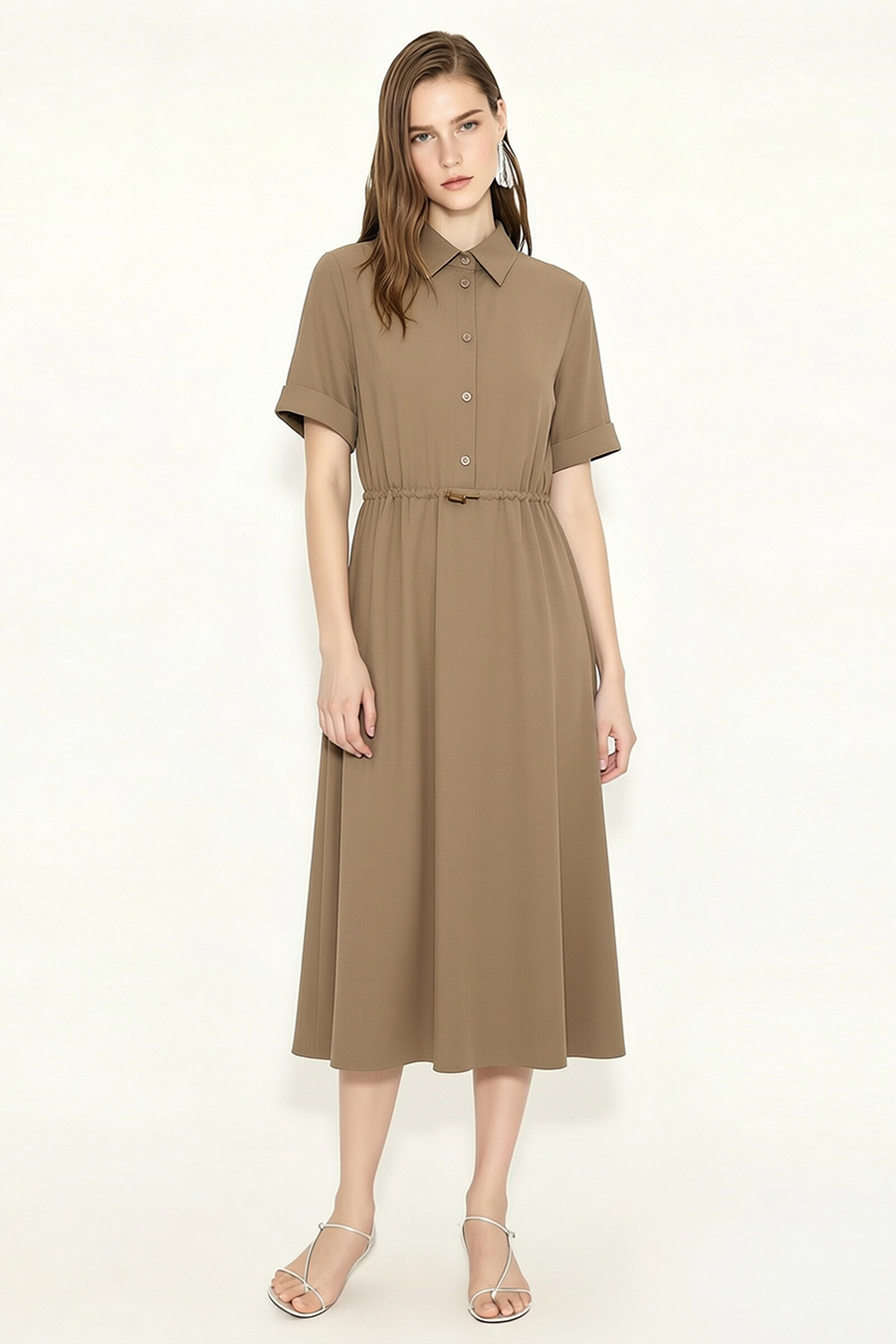 Mountain Style Drawstring Dress|AMII