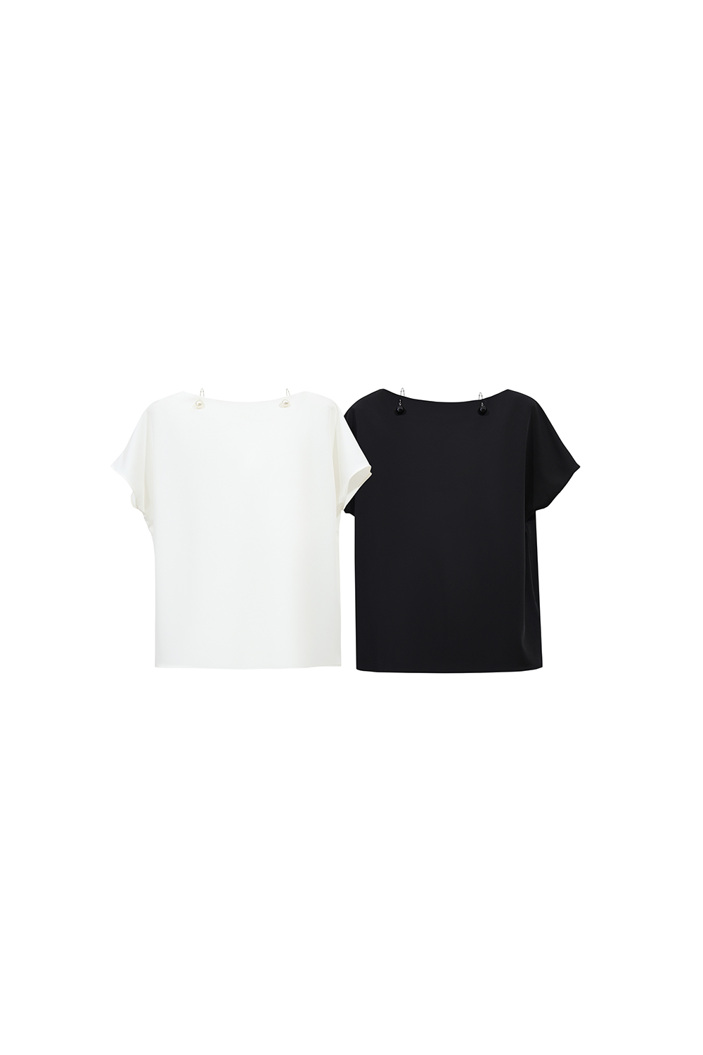 Beaded Chain Chiffon Blouse|AMII