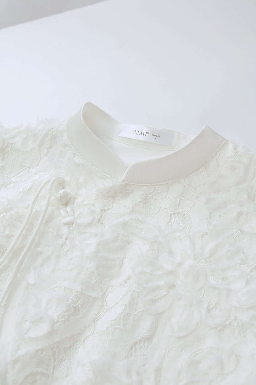 Stand Collar Frog Button Dress|AMII