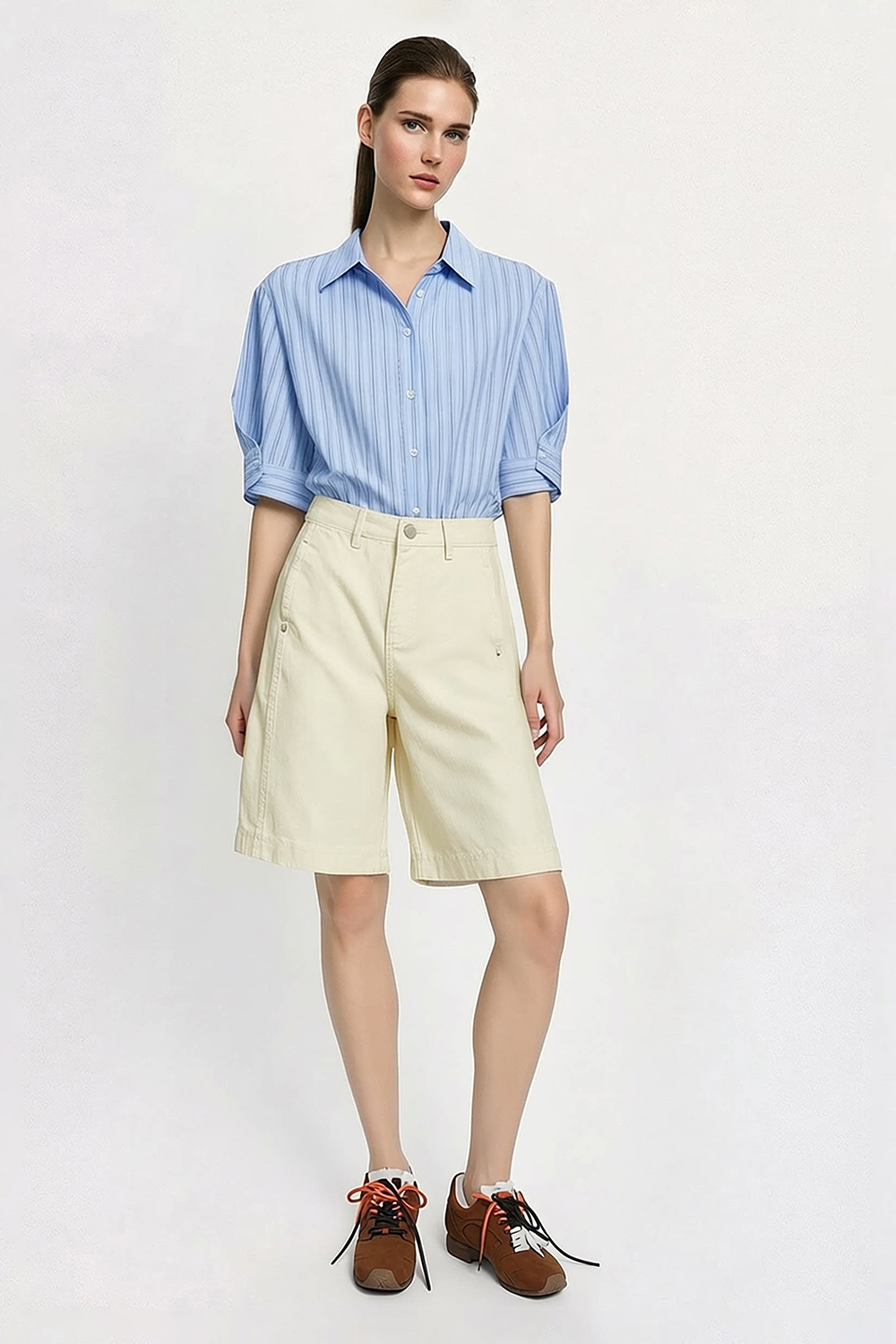 Casual Cotton Denim Capri Pants