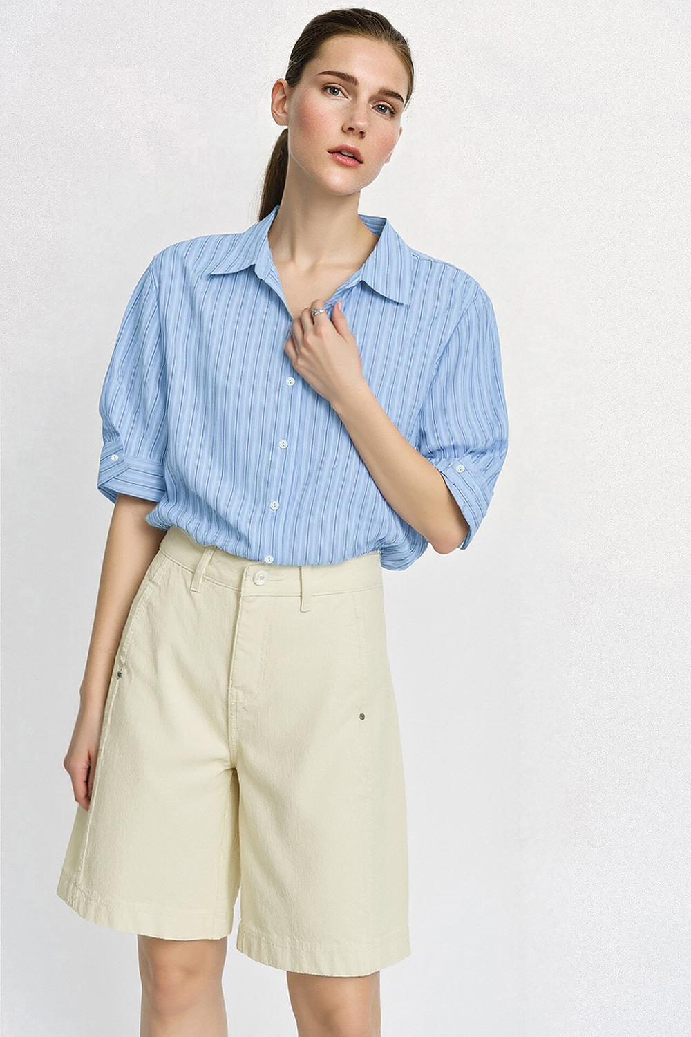 Casual Cotton Denim Capri Pants