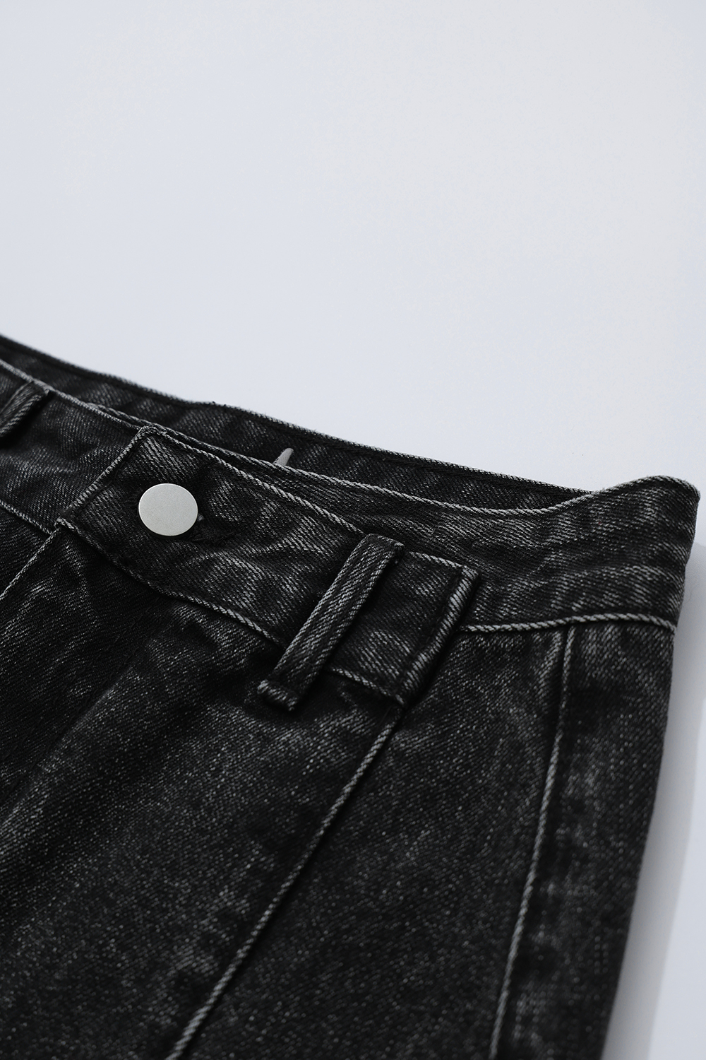 Slit Denim Skirt
