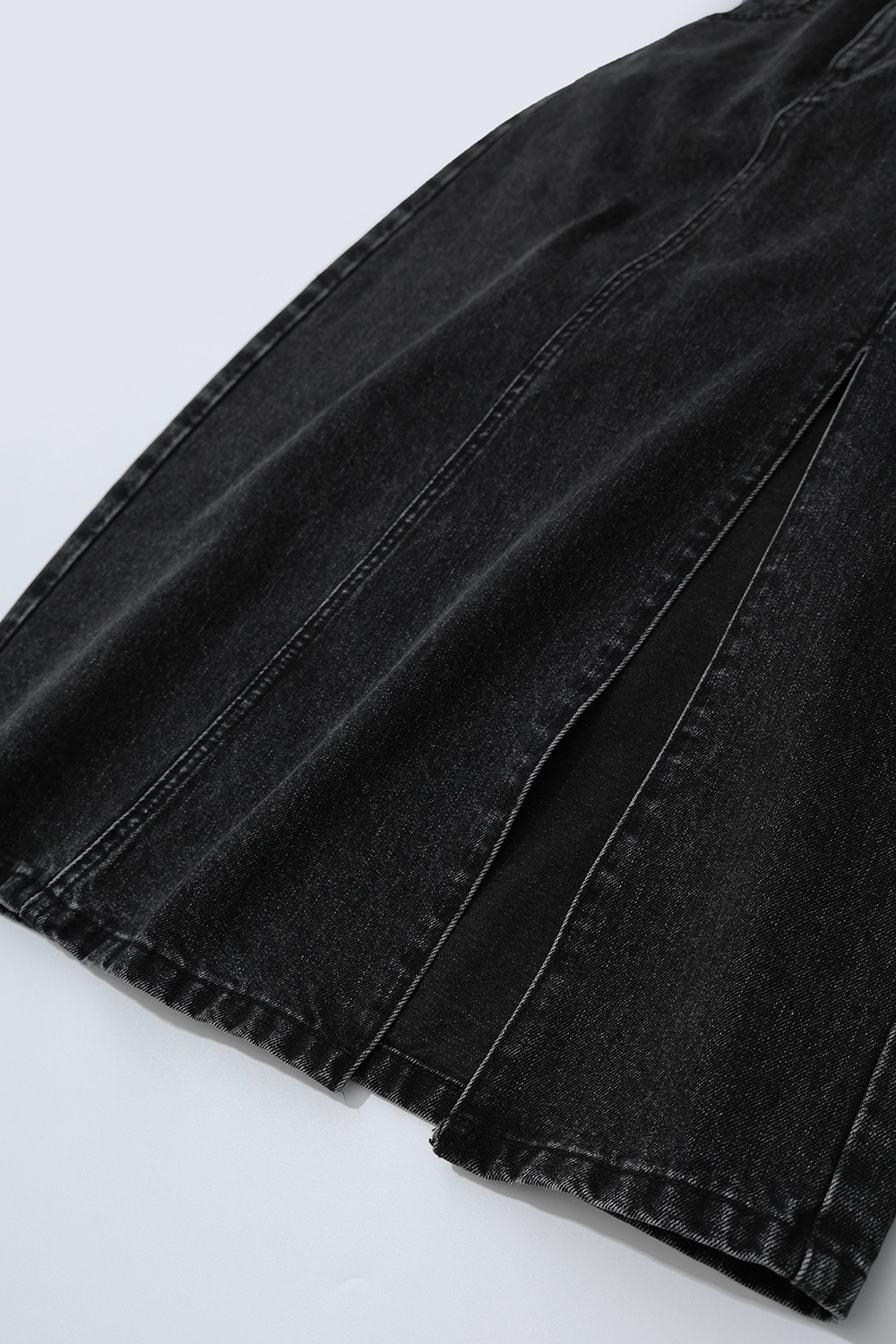 Slit Denim Skirt