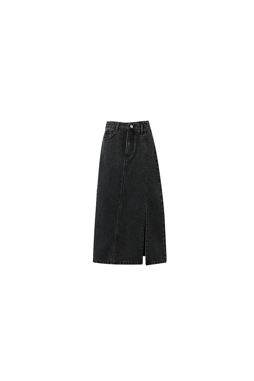 Slit Denim Skirt