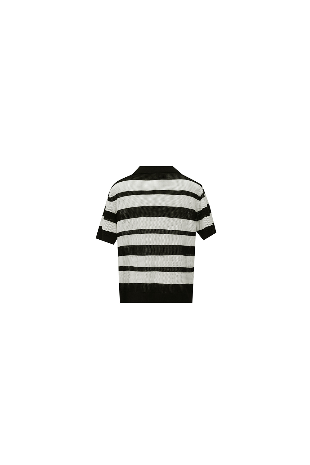 Striped Short Sleeve Knit Sweater