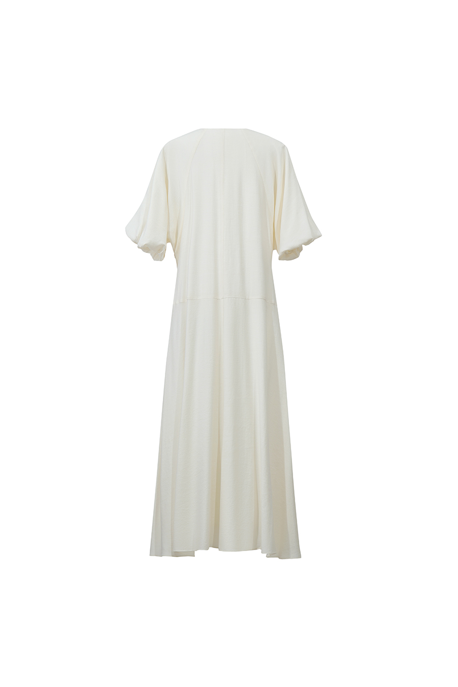 V-neck Puff Sleeve Dress|AMII
