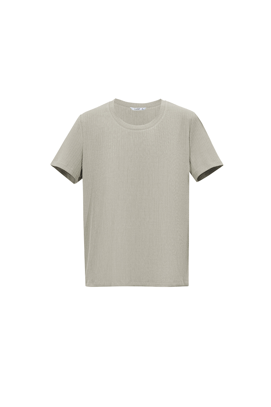 U-neck Ribbed Short-sleeve T-shirt
