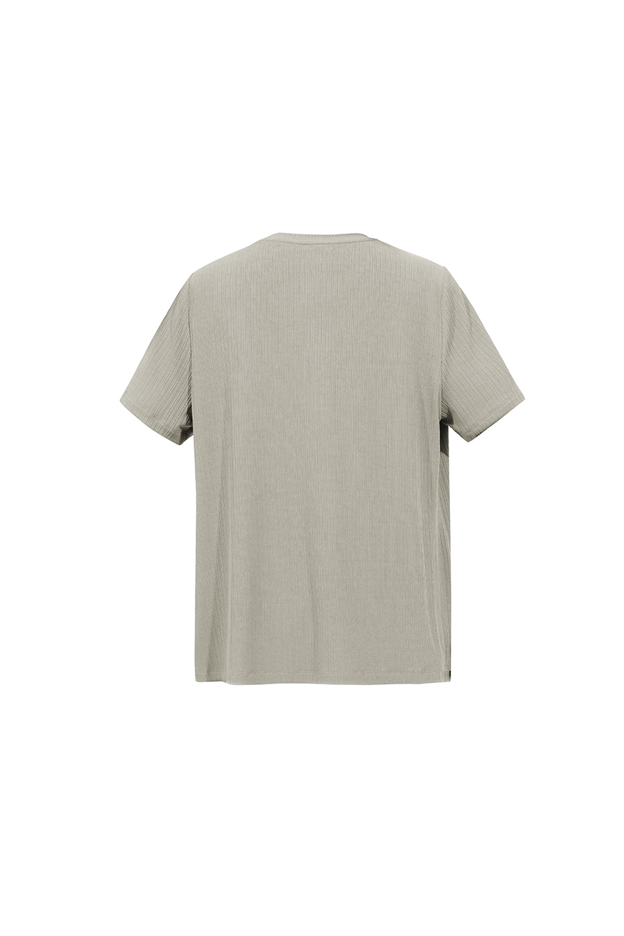 U-neck Ribbed Short-sleeve T-shirt