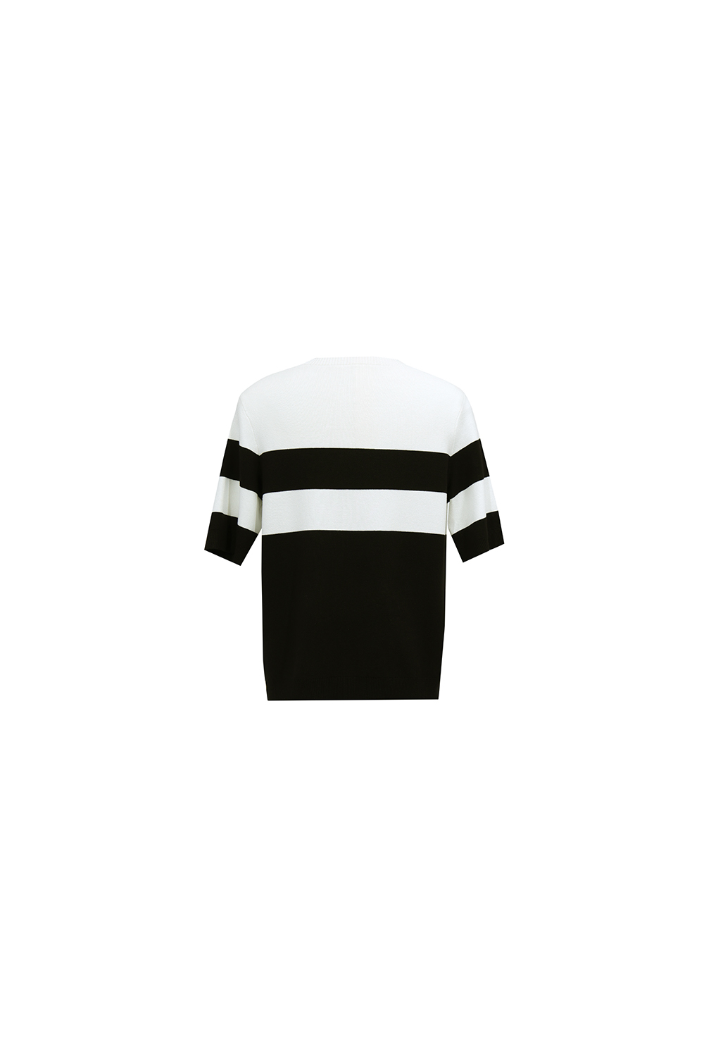 Crew Neck Striped Knit Sweater