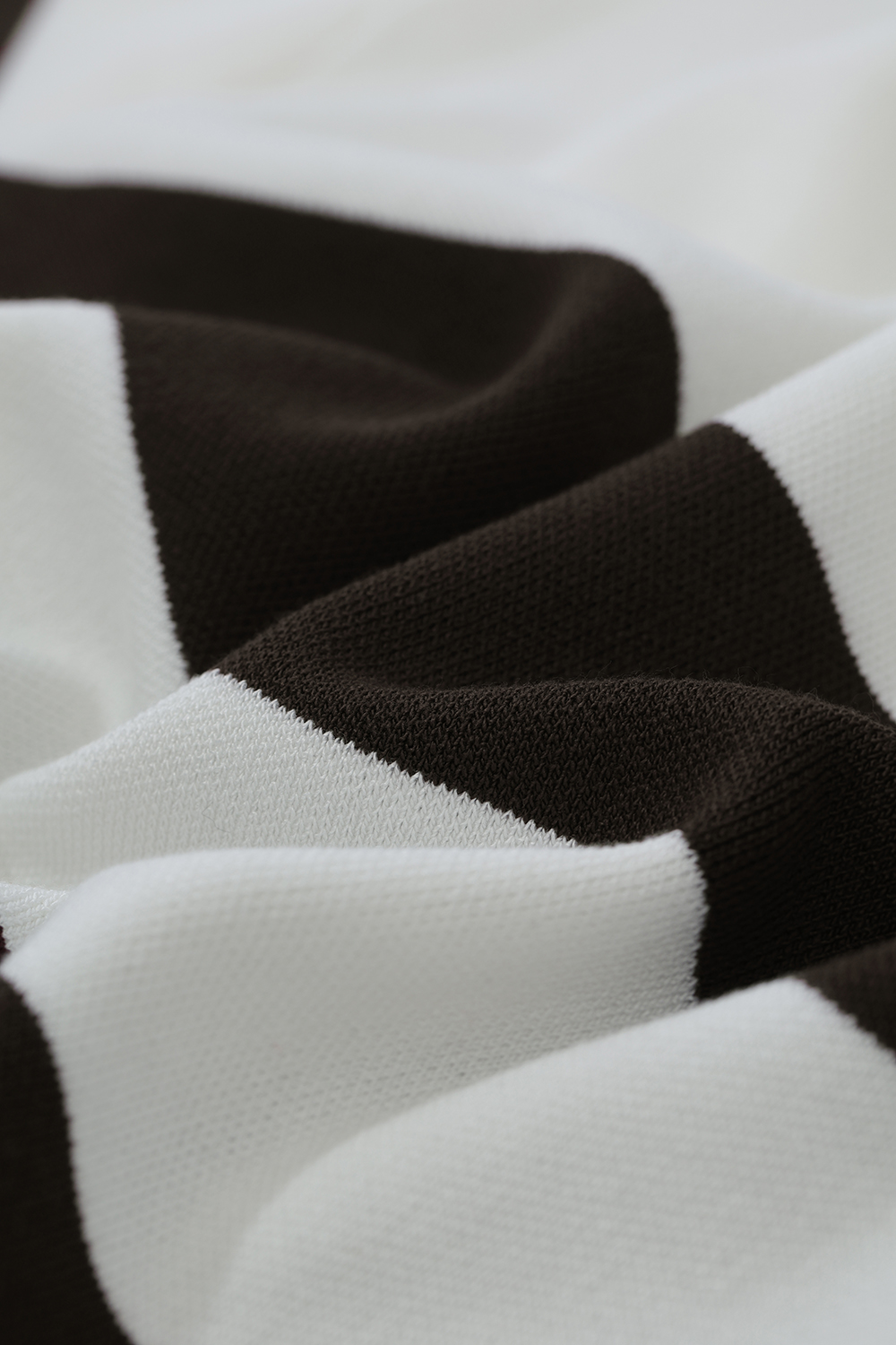 Crew Neck Striped Knit Sweater