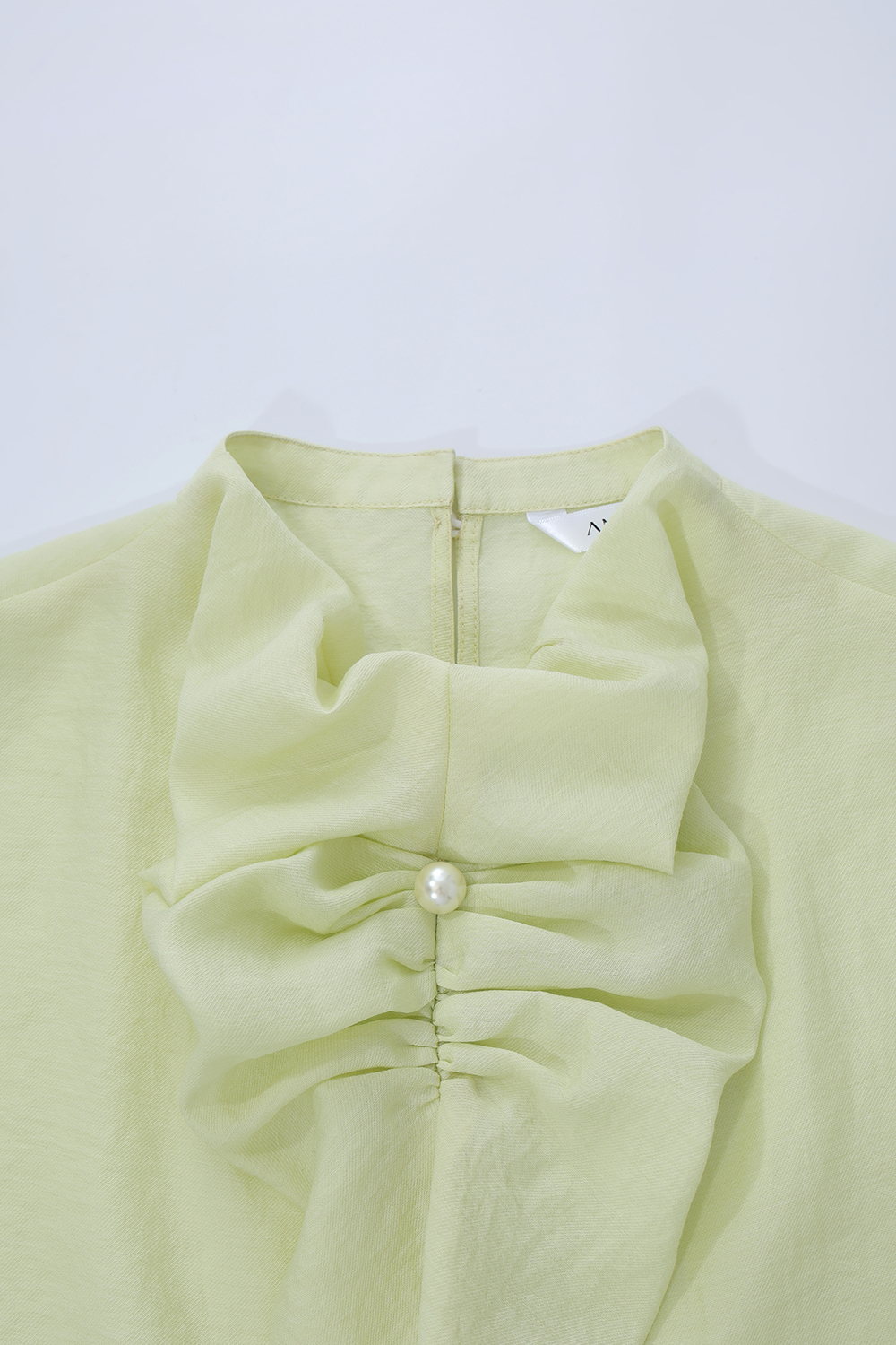 Beaded Pleated Chiffon Top
