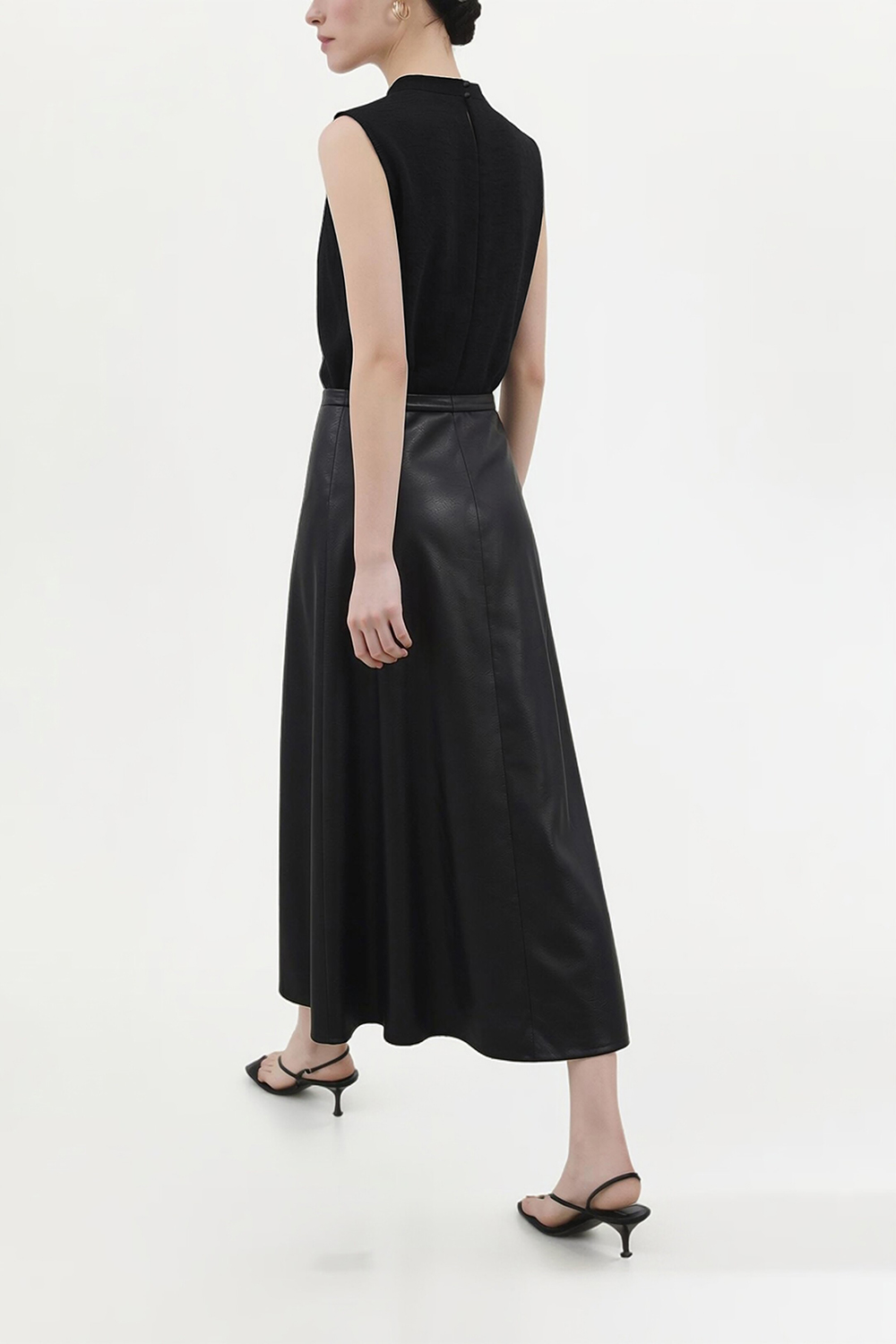 Beaded Pleated Chiffon Top