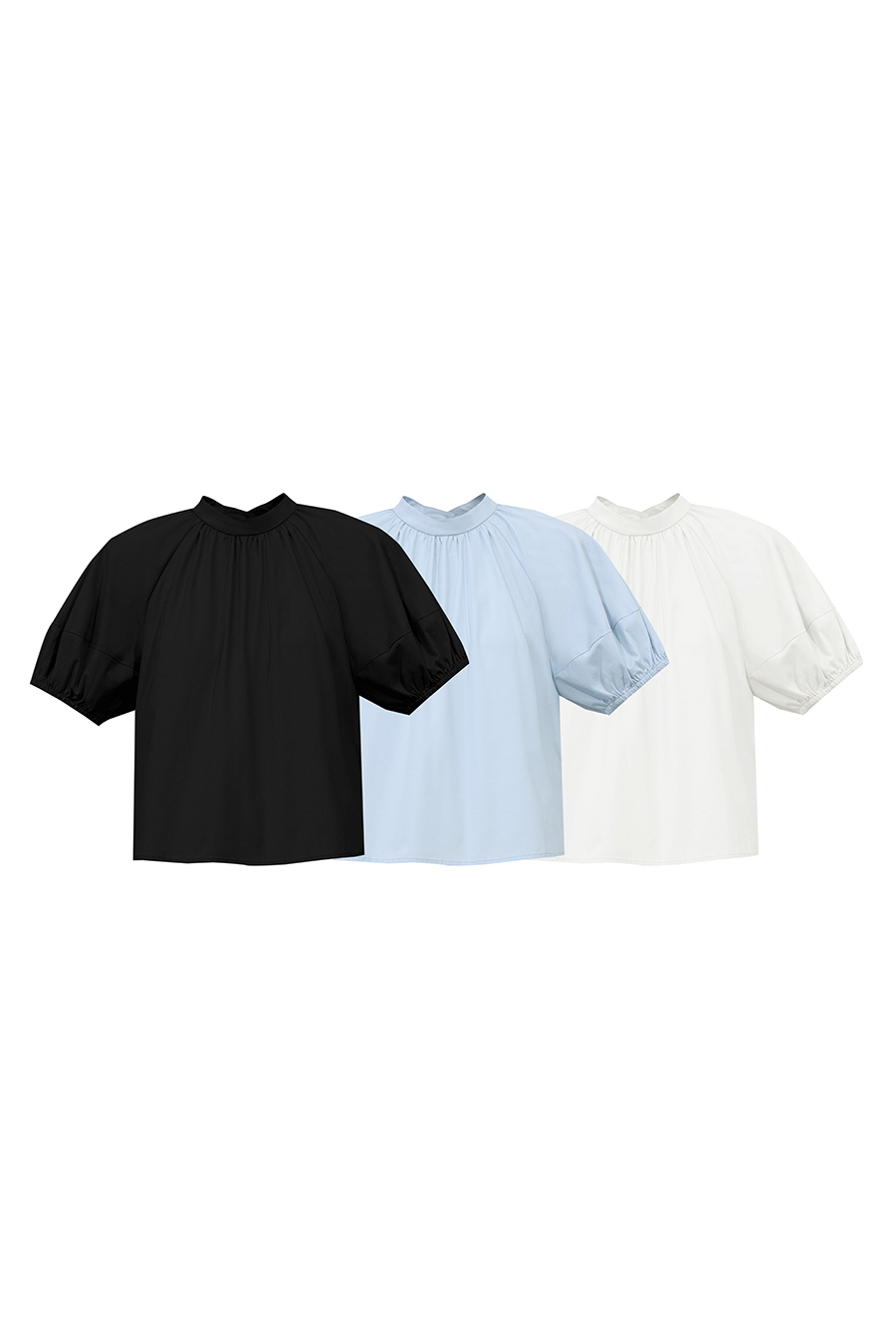 Stand Collar Pure Cotton Shirt|AMII