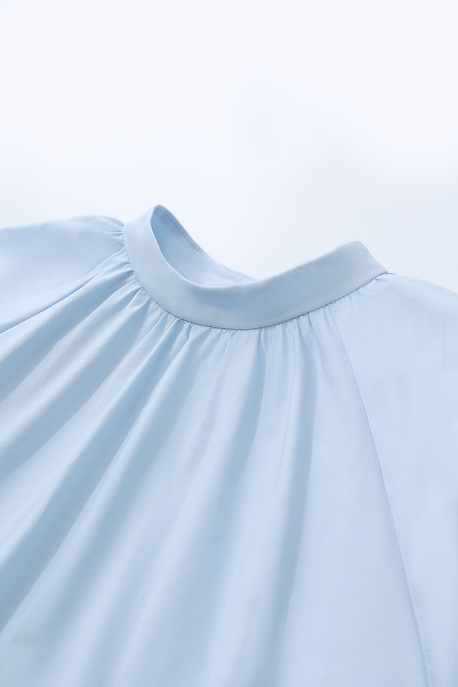 Stand Collar Pure Cotton Shirt|AMII