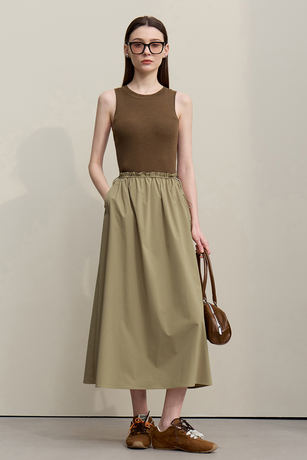 Ruffle A-Line Skirt