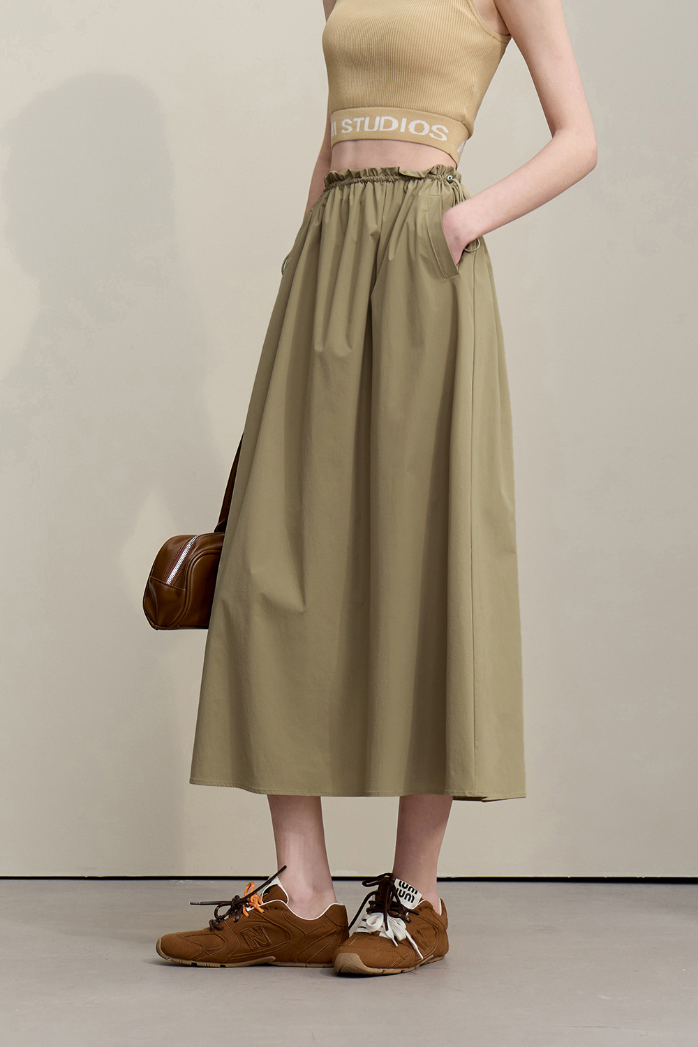 Ruffle A-Line Skirt
