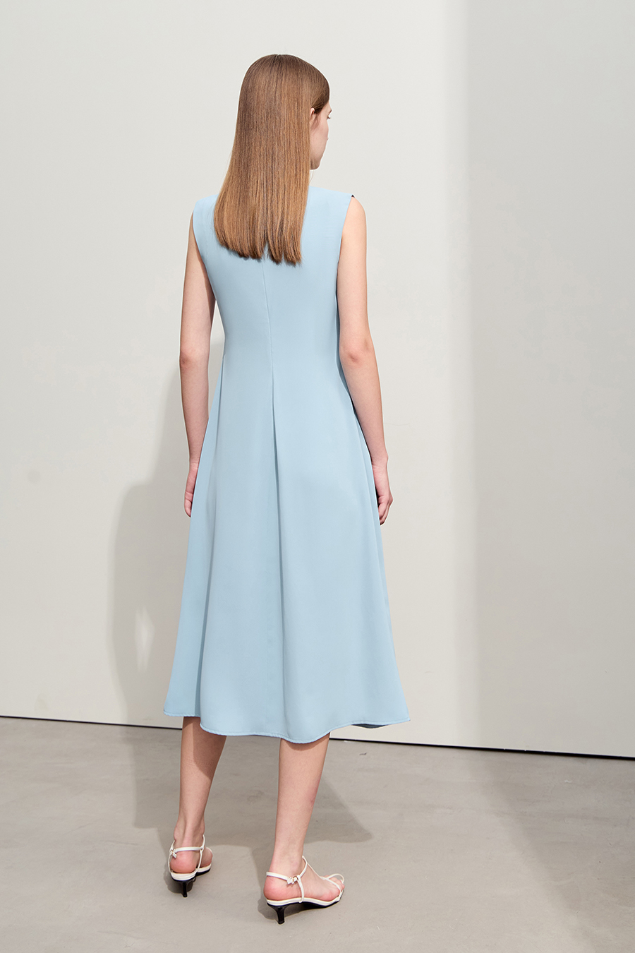 Contrast Tie Dress
