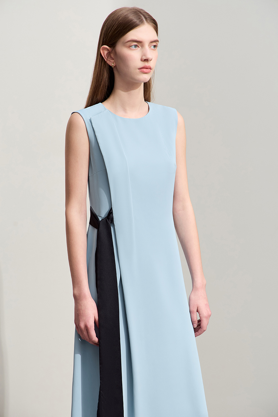 Contrast Tie Dress
