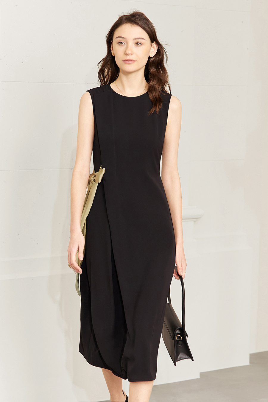 Contrast Tie Dress