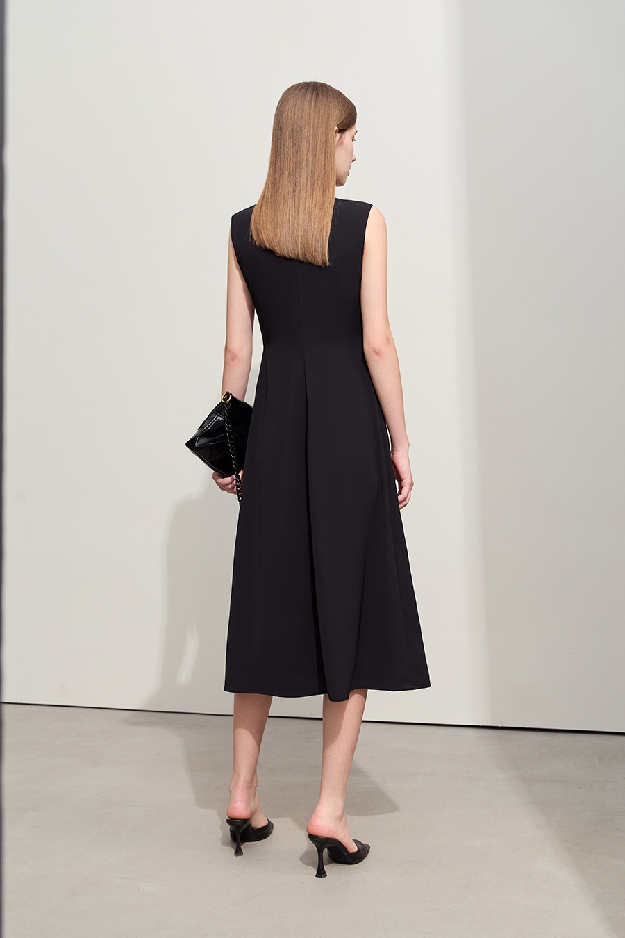 Contrast Tie Dress