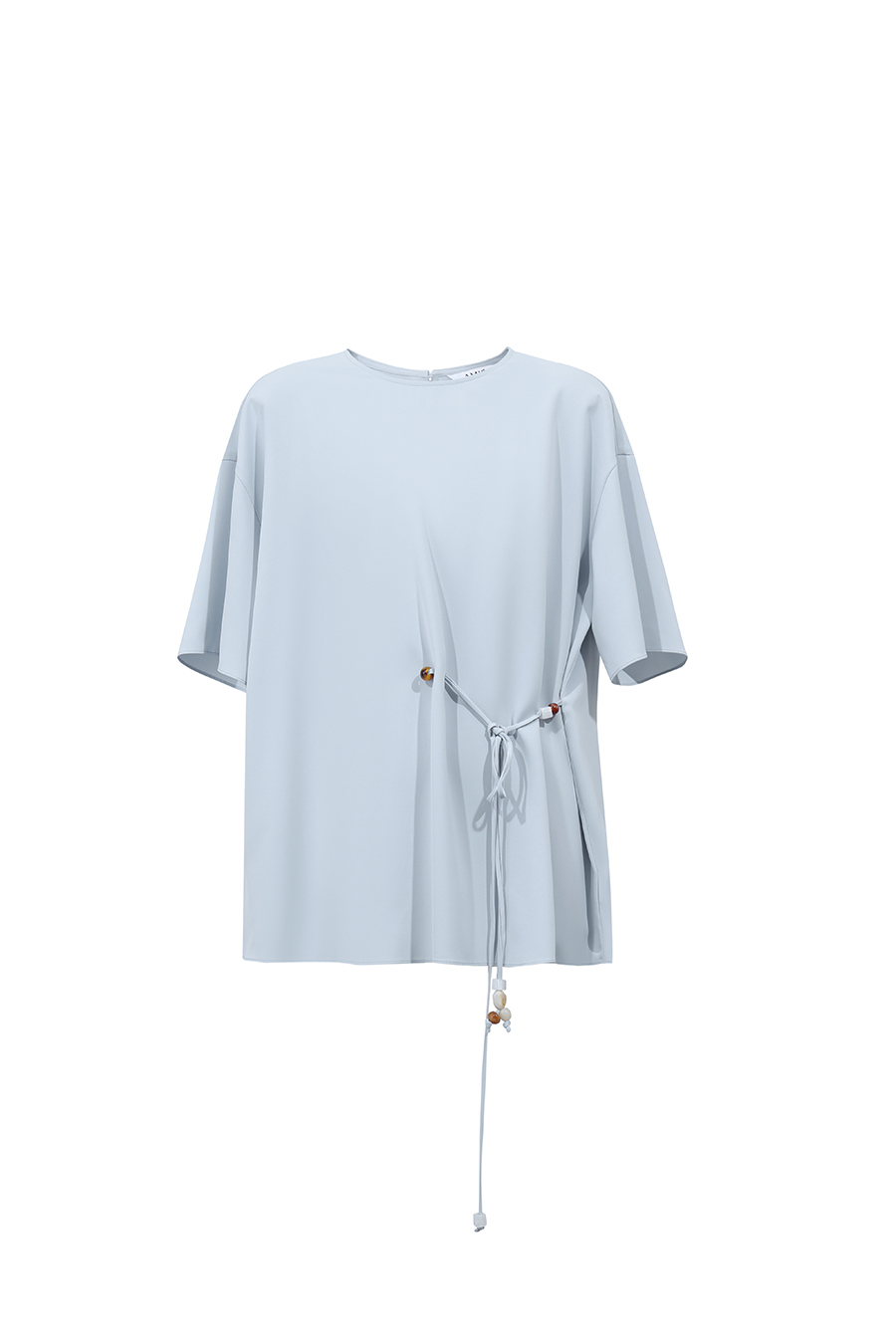 Beaded Tie Chiffon Blouse|AMII