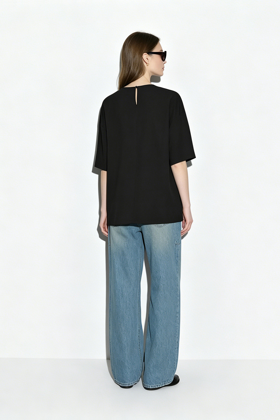 Beaded Tie Chiffon Blouse|AMII