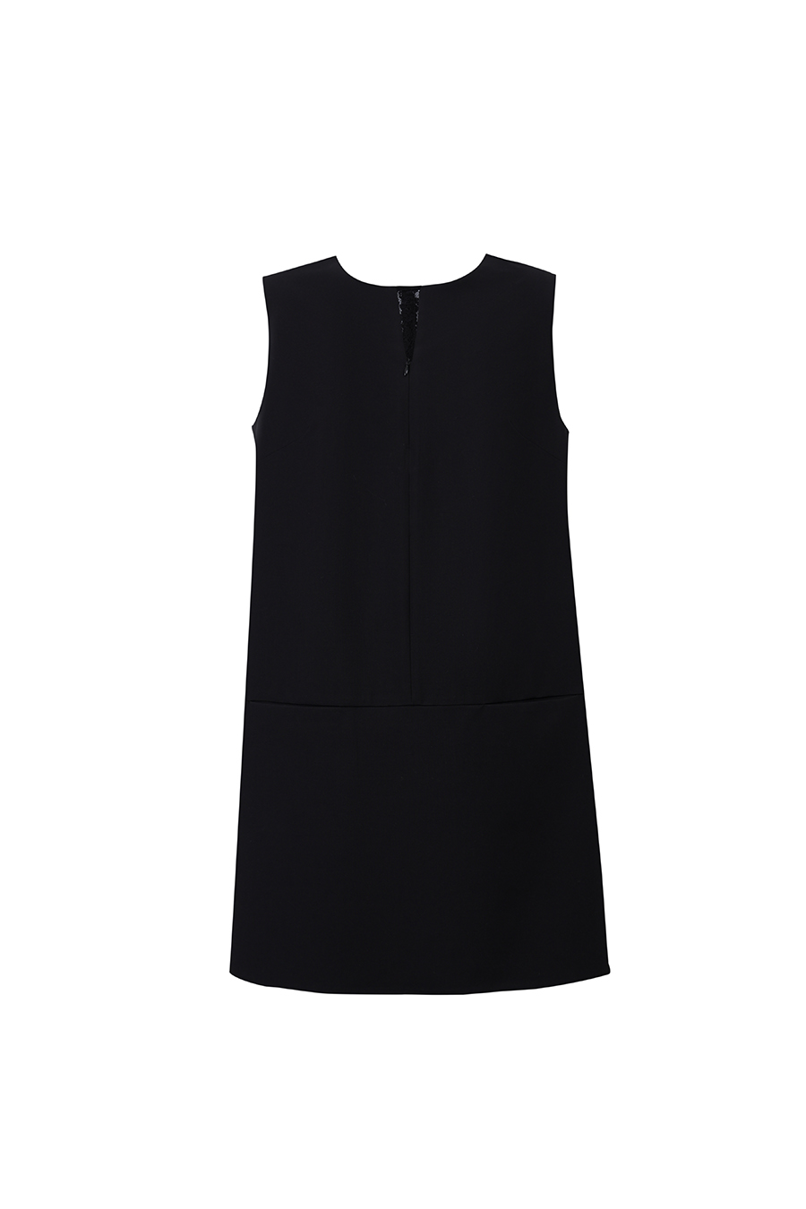 Lace Spliced Sleeveless Dress|AMII