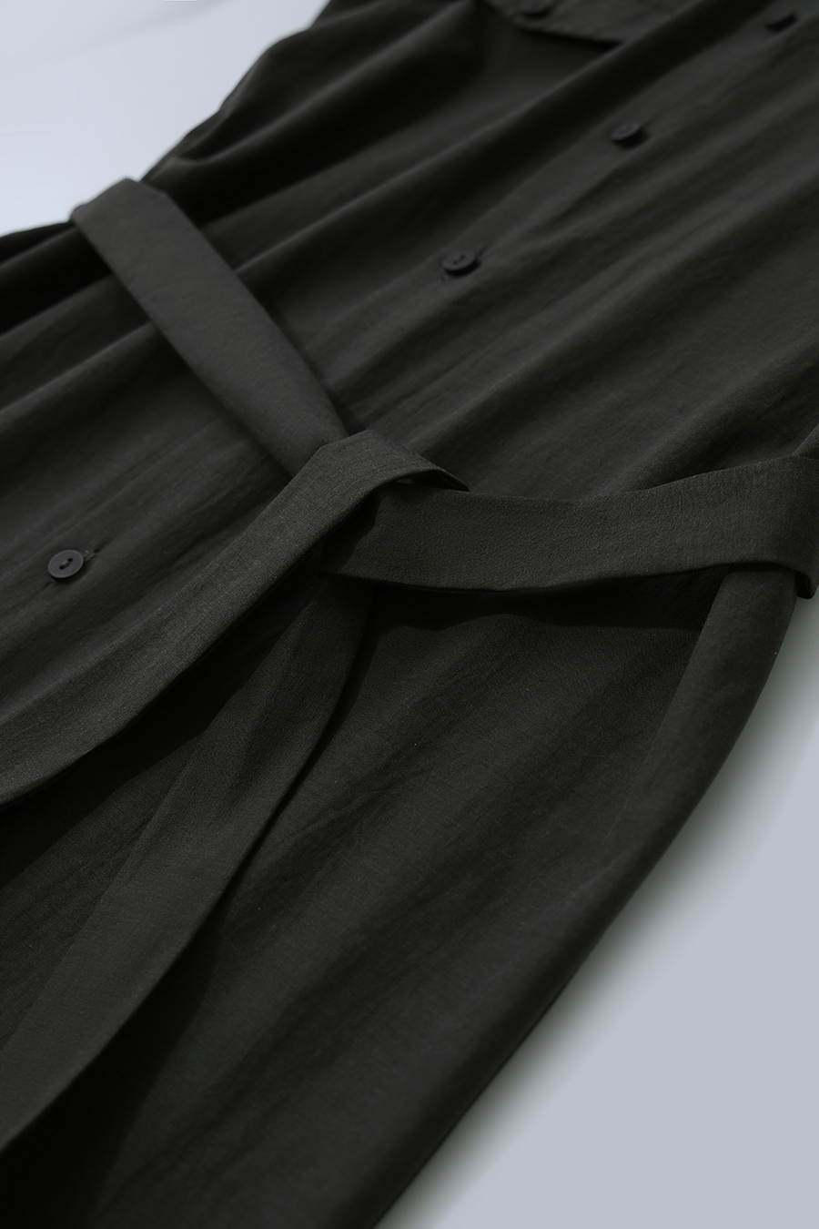 Belted Lapel Dress|AMII
