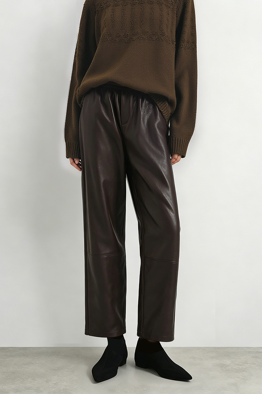 Eco-Friendly PU Casual Pants | AMII
