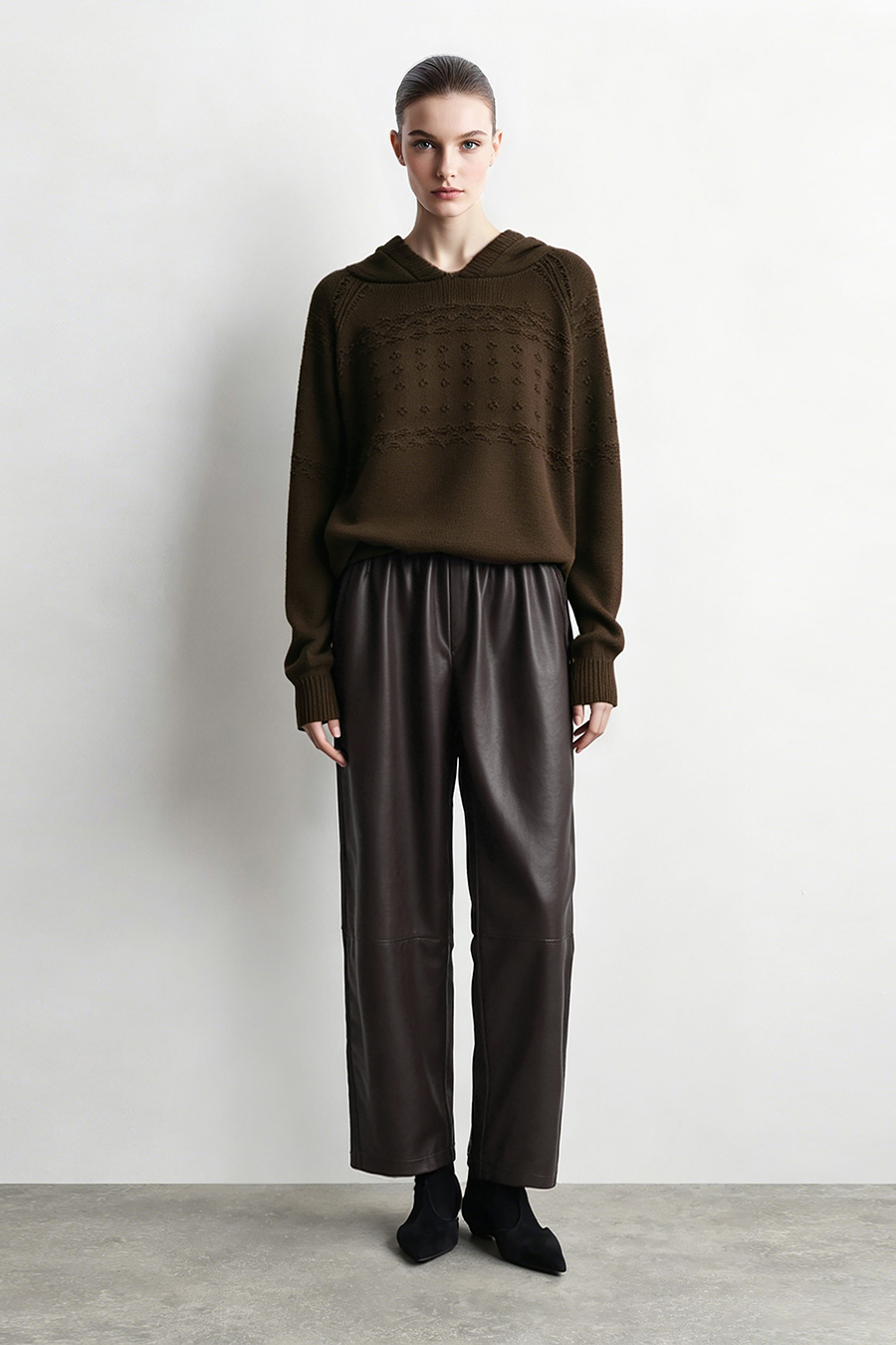 Eco-Friendly PU Casual Pants | AMII