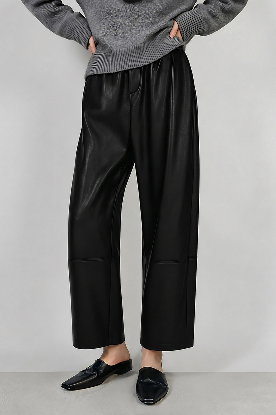 Eco-Friendly PU Casual Pants | AMII