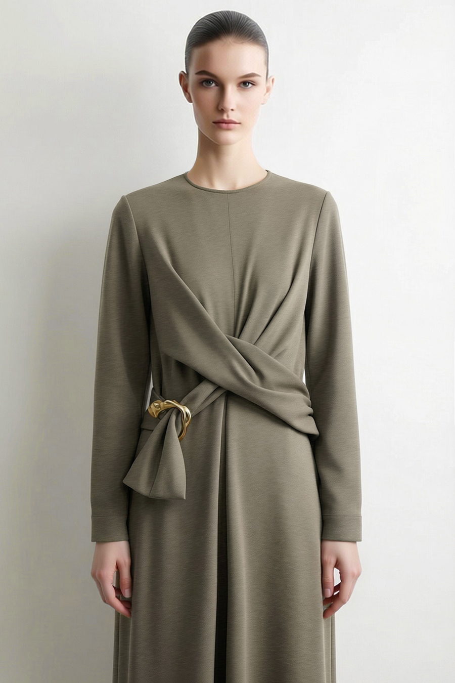 Commuter Satin Dress|AMII