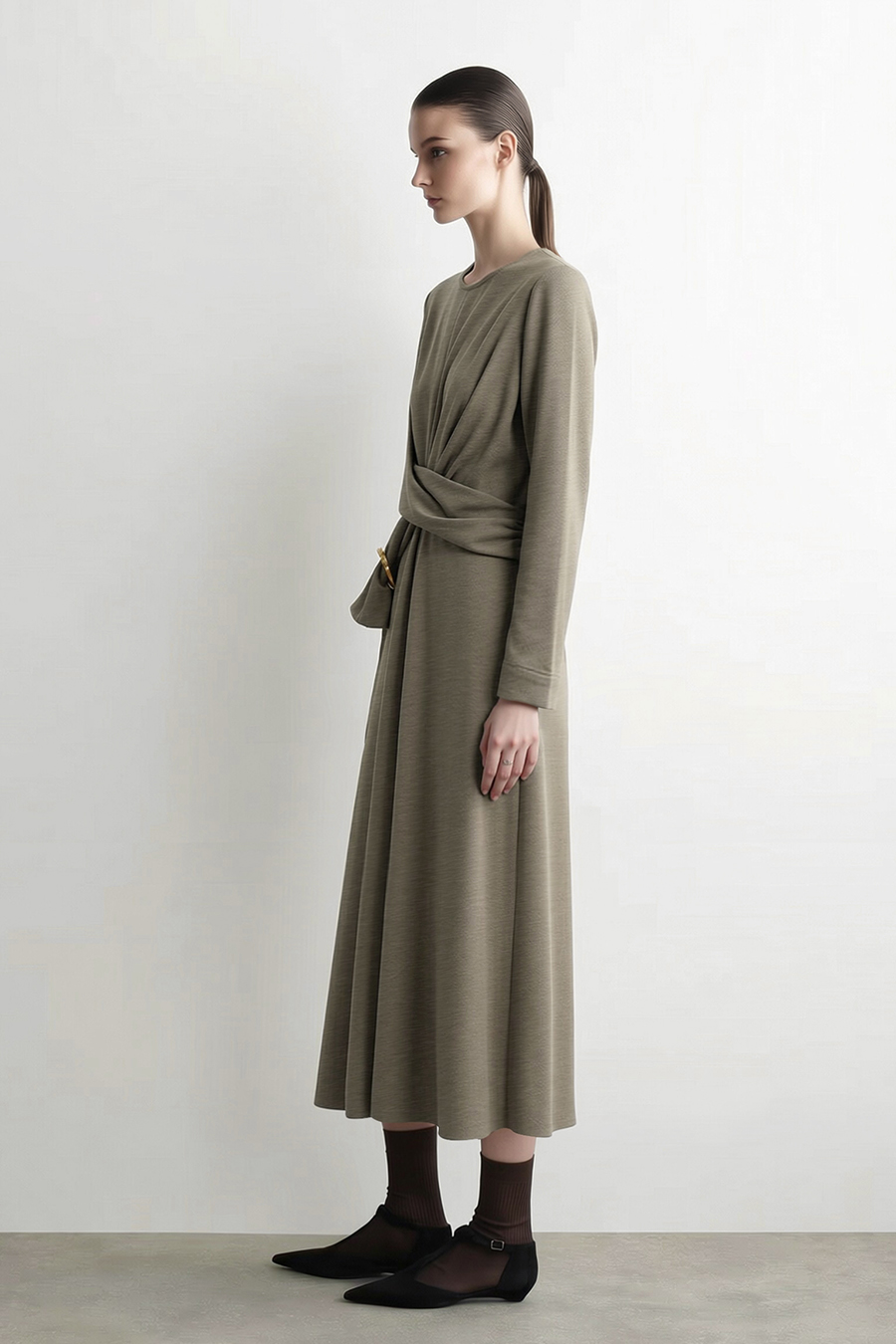 Commuter Satin Dress|AMII
