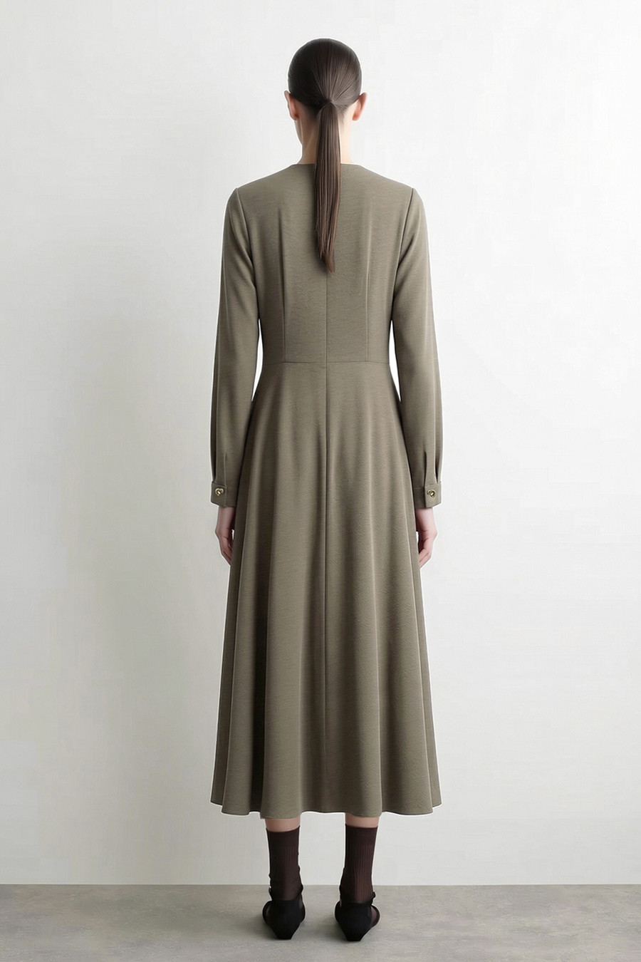 Commuter Satin Dress|AMII