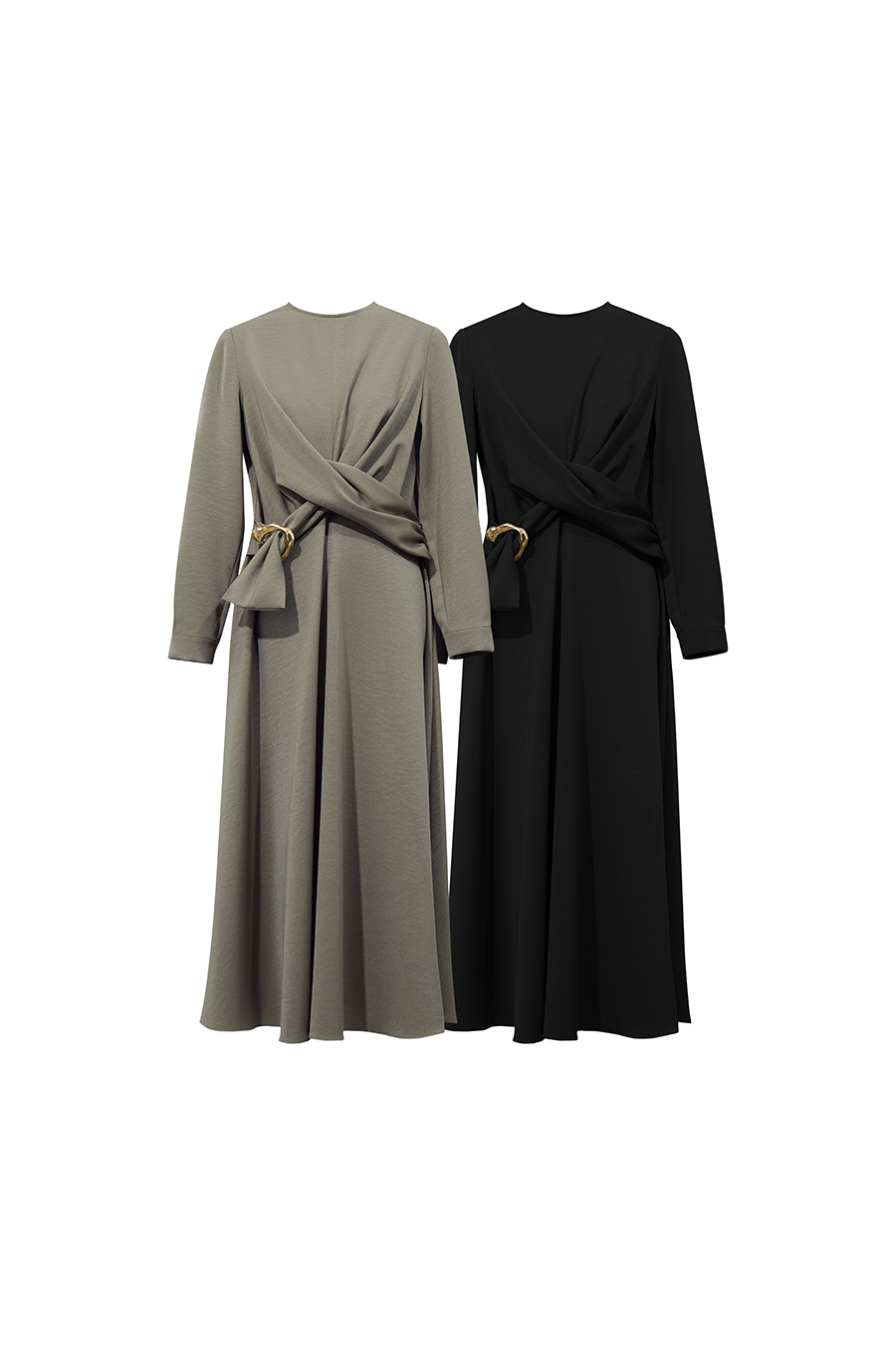 Commuter Satin Dress|AMII