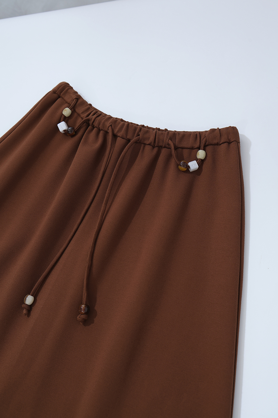 Beaded Drawstring Waist Skirt|AMII