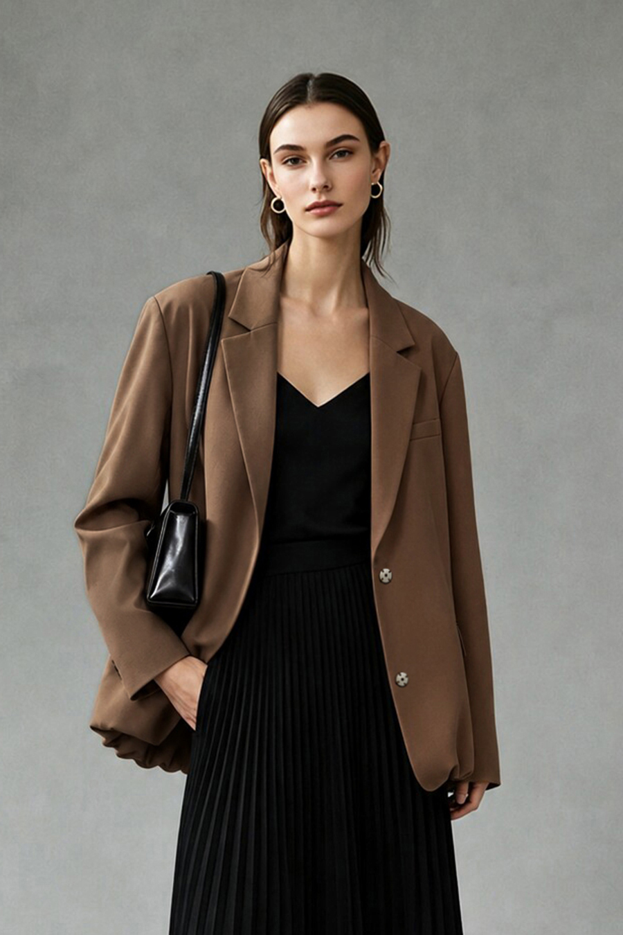 Notched Lapel Bloom Hem Blazer | AMII