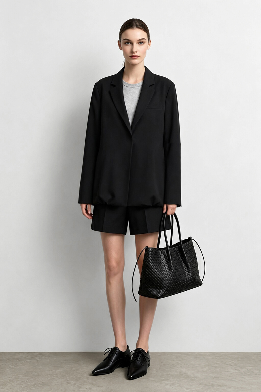 Notched Lapel Bloom Hem Blazer | AMII