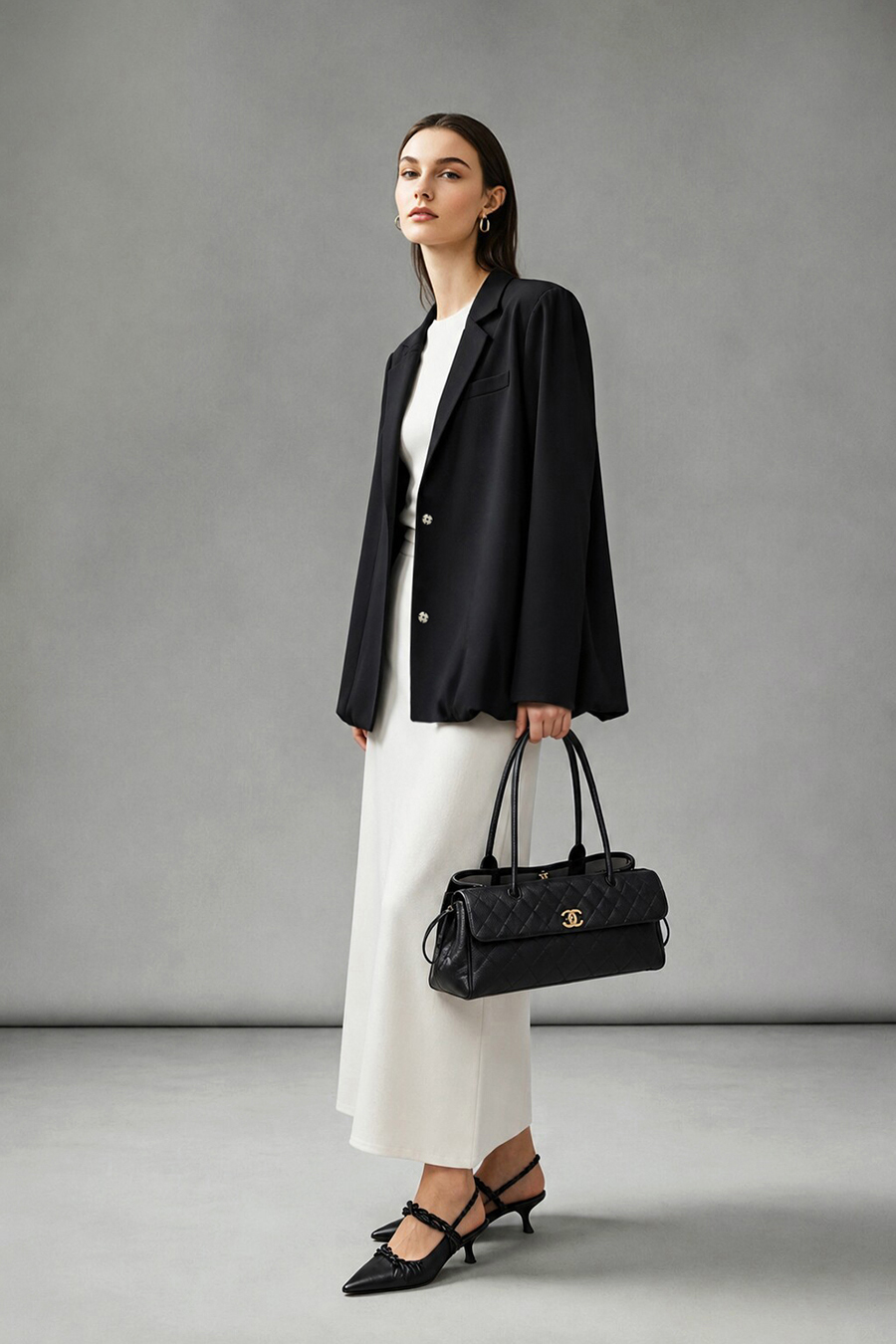 Notched Lapel Bloom Hem Blazer | AMII