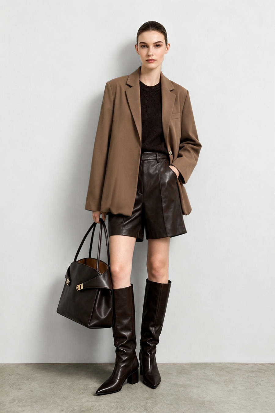 Notched Lapel Bloom Hem Blazer | AMII