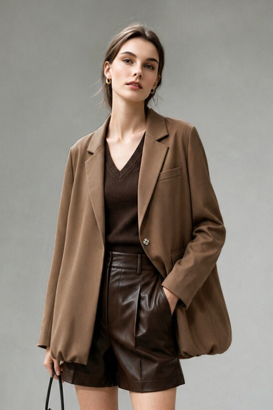 Notched Lapel Bloom Hem Blazer | AMII