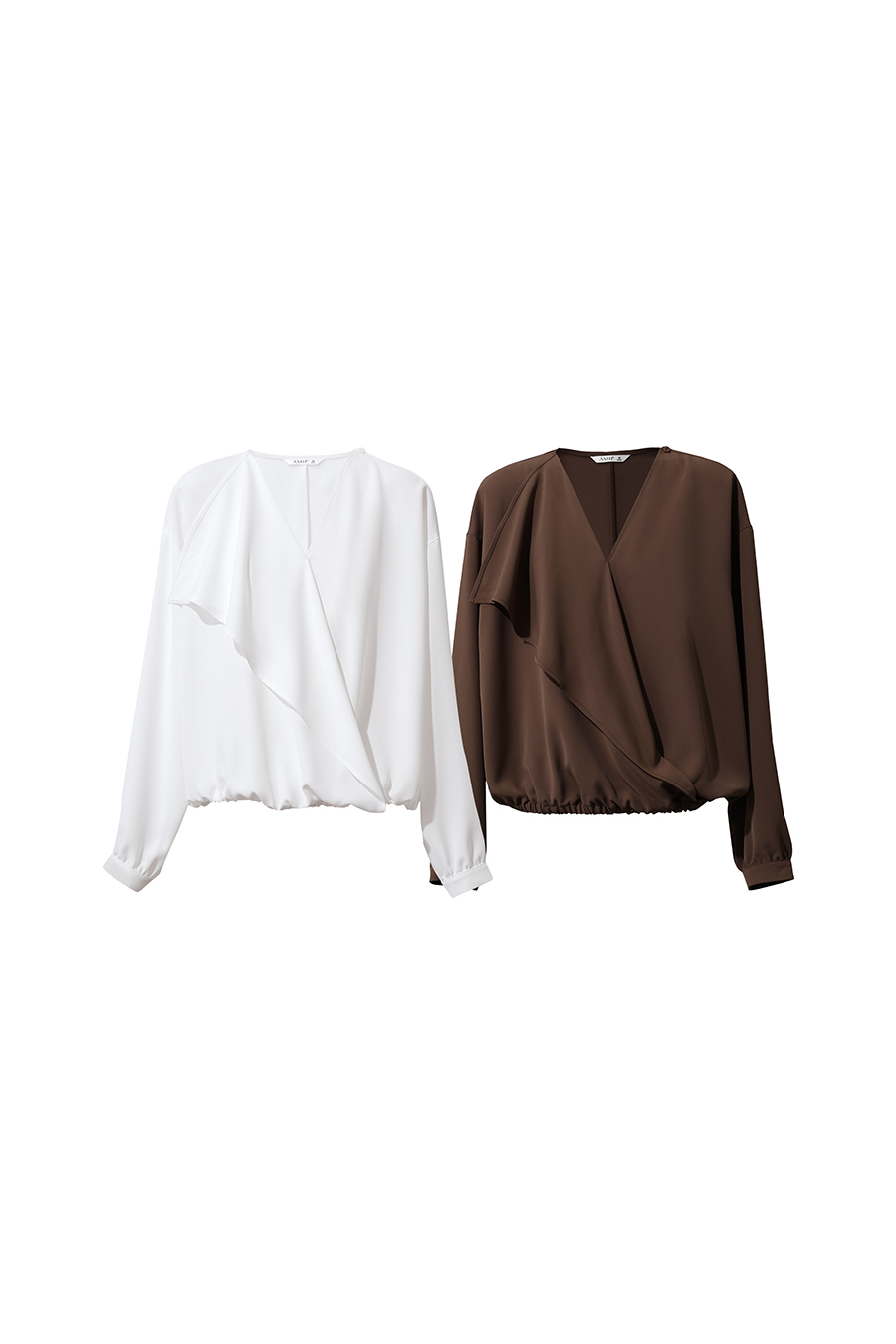 Cowl Neck Long Sleeve Chiffon Blouse | AMII