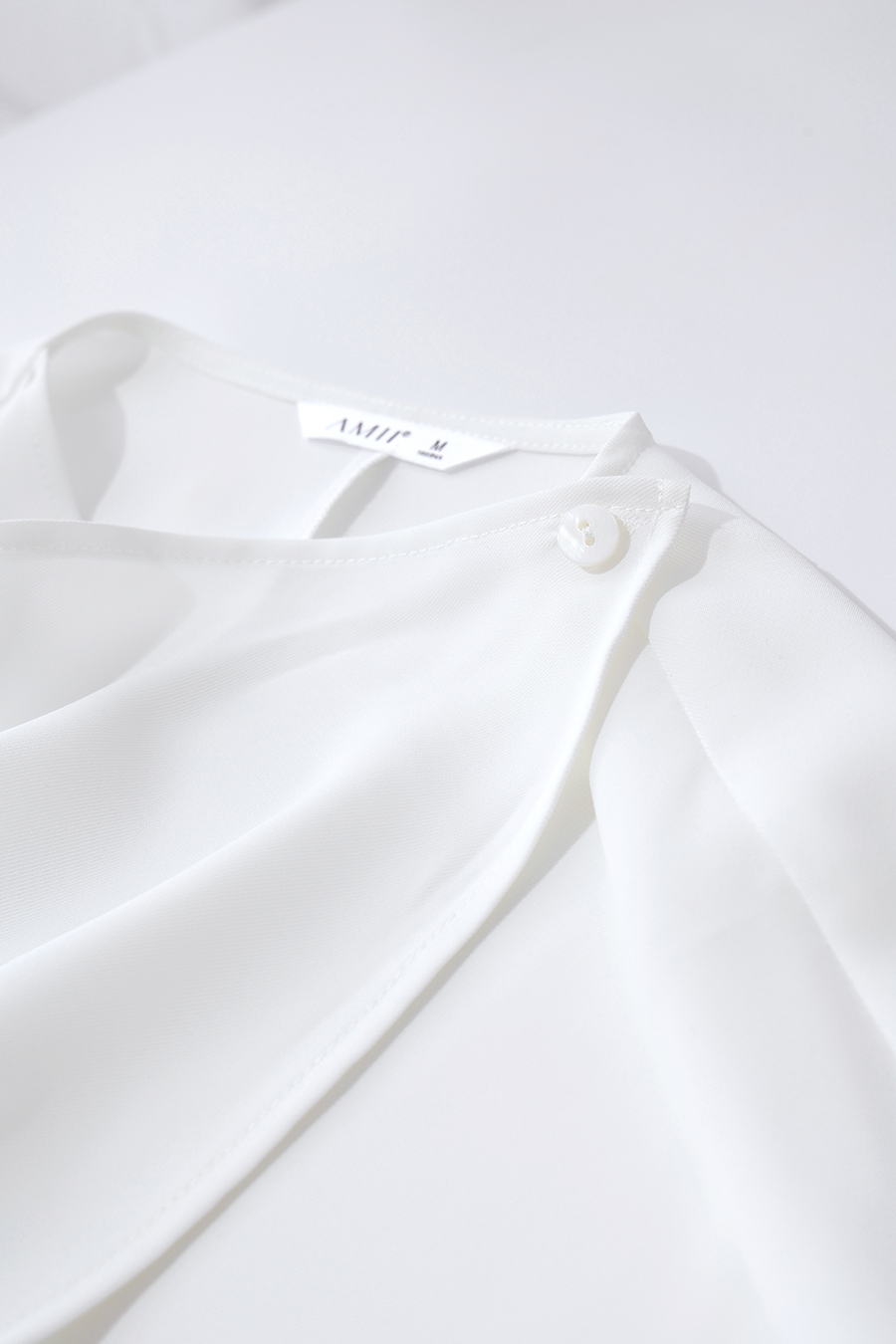 Cowl Neck Long Sleeve Chiffon Blouse | AMII