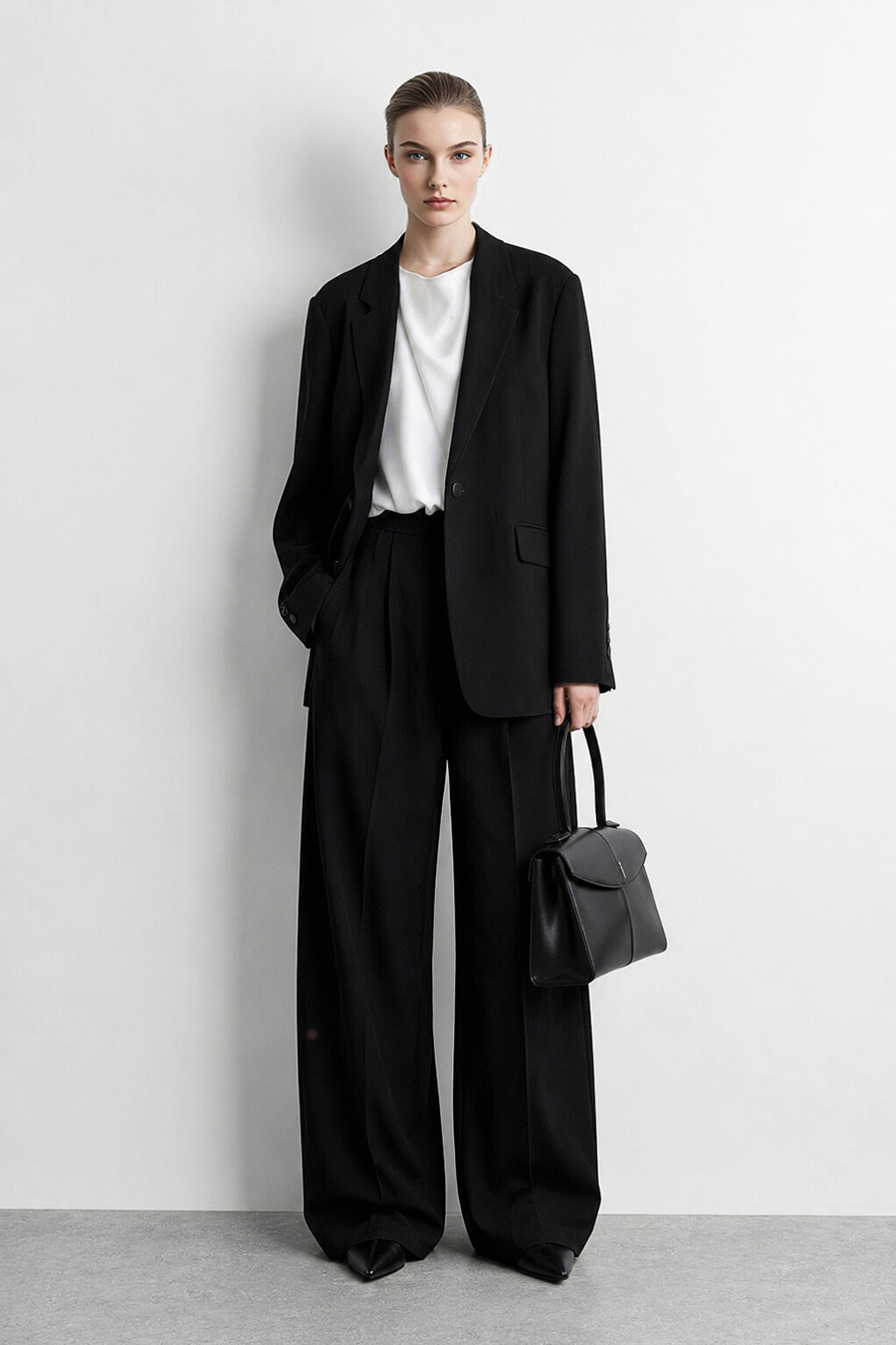 Cowl Neck Long Sleeve Chiffon Blouse | AMII