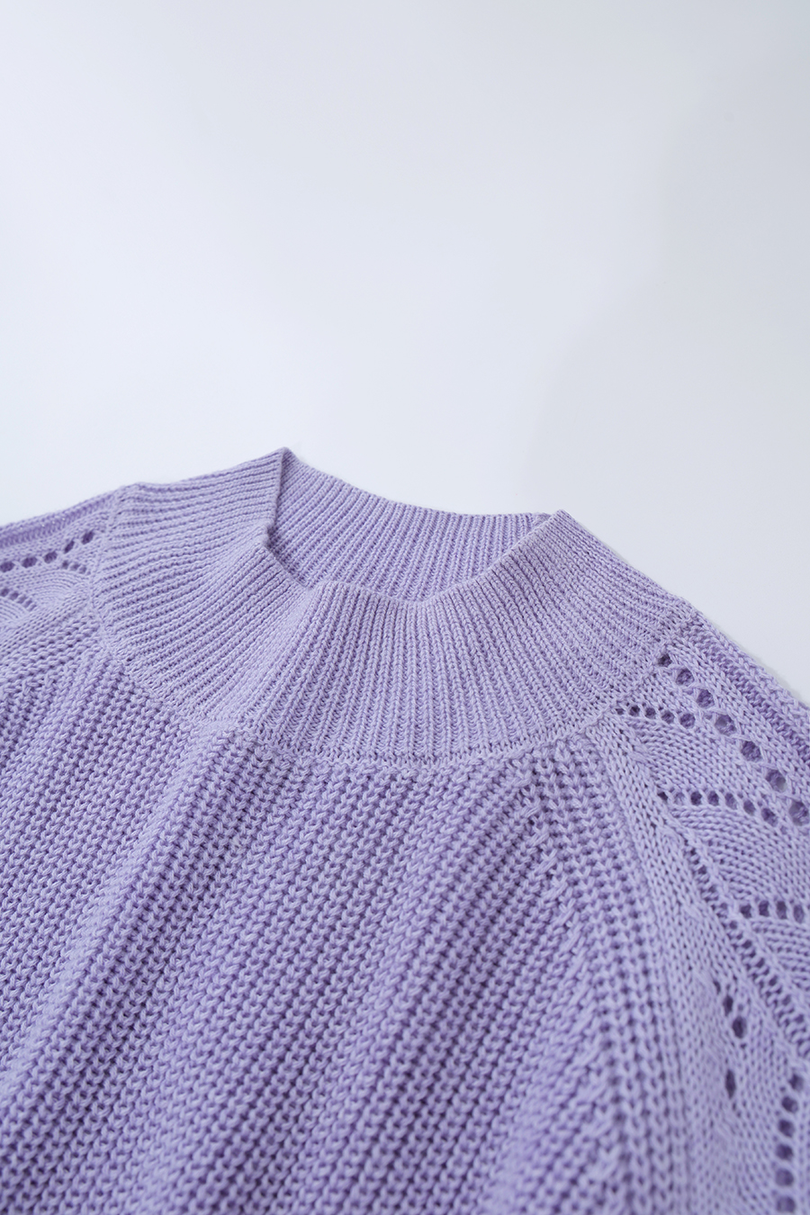 Openwork Raglan Sleeve Sweater | AMII
