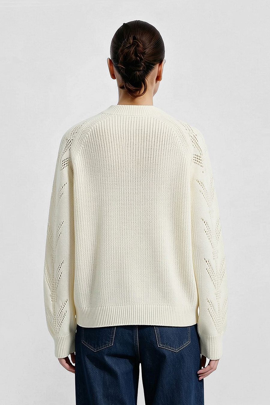Openwork Raglan Sleeve Sweater | AMII